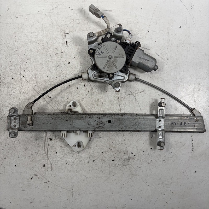 07-08 Honda Fit Right Rear Door Power Window Regulator 72712-SAA-J02 OEM