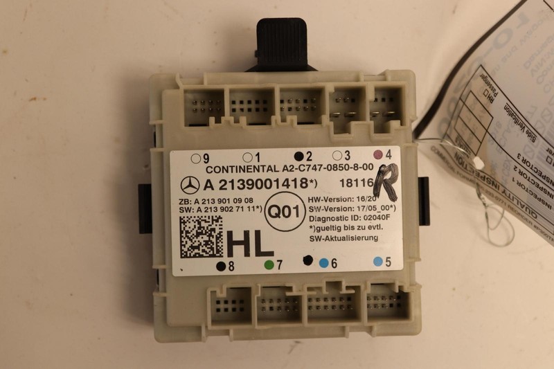 2017-2018 MERCEDES E-CLASS E300 W213 REAR LEFT SIDE DOOR CONTROL MODULE OEM