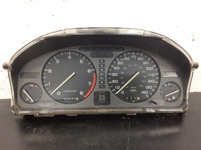 91-92 Legend 2DR AT Instrument Cluster Speedo Tacho Meter Gauges 165k Used OEM