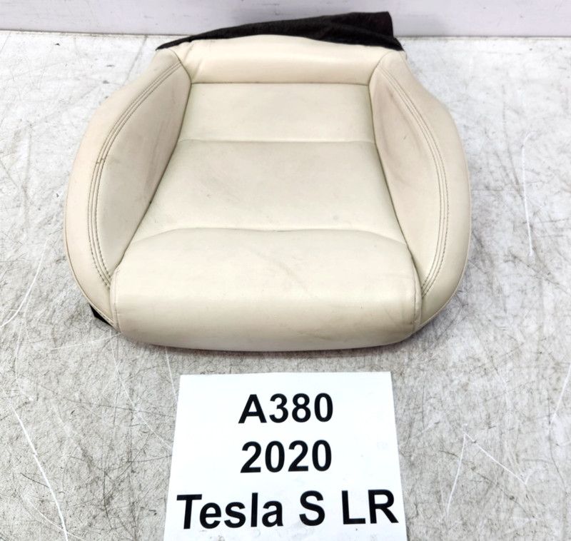 ✅ 16-20 OEM Tesla Model S Front Left Driver Side Seat Lower Cushion White *