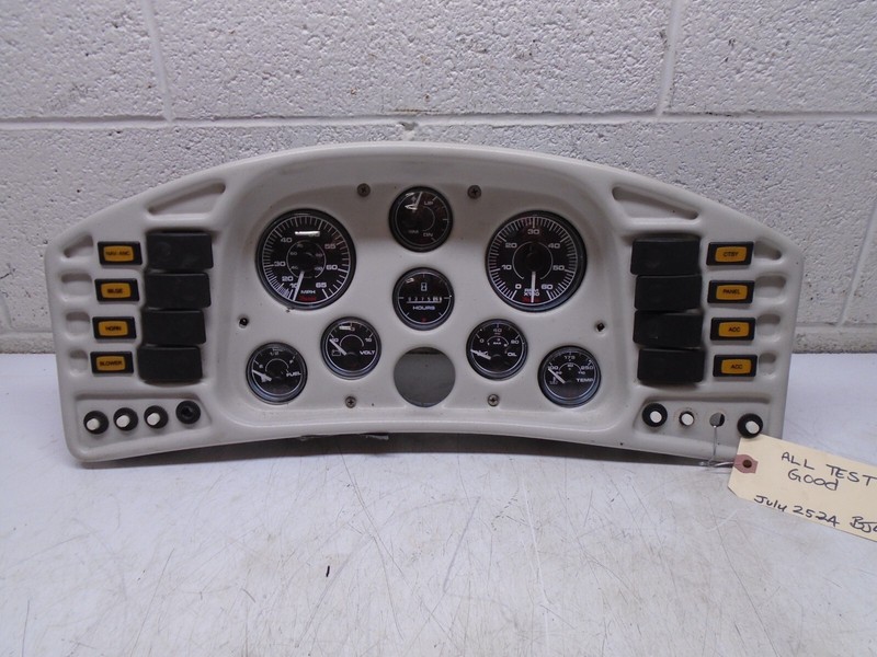 O1 Thompson Faria Dashboard Panel Fuel Temp MPH RPM Trim Oil Volts & More