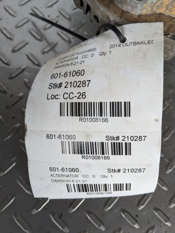 Alternator Fits 13-14 LEGACY 1008166
