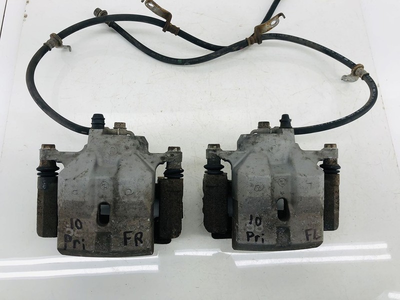 10-15 TOYOTA PRIUS FWD FRONT RIGHT & LEFT SIDE ABS BRAKE CALIPER SET OF 2 OEM
