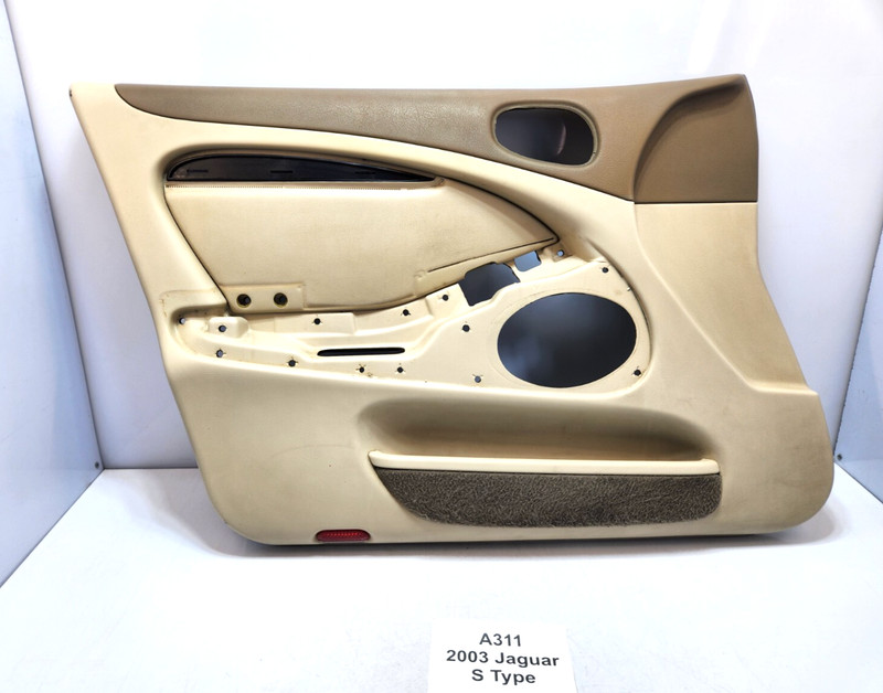 ✅ 03-04 OEM Jaguar S-Type X200 Front Left Driver Door Trim Panel Leather NOTE*