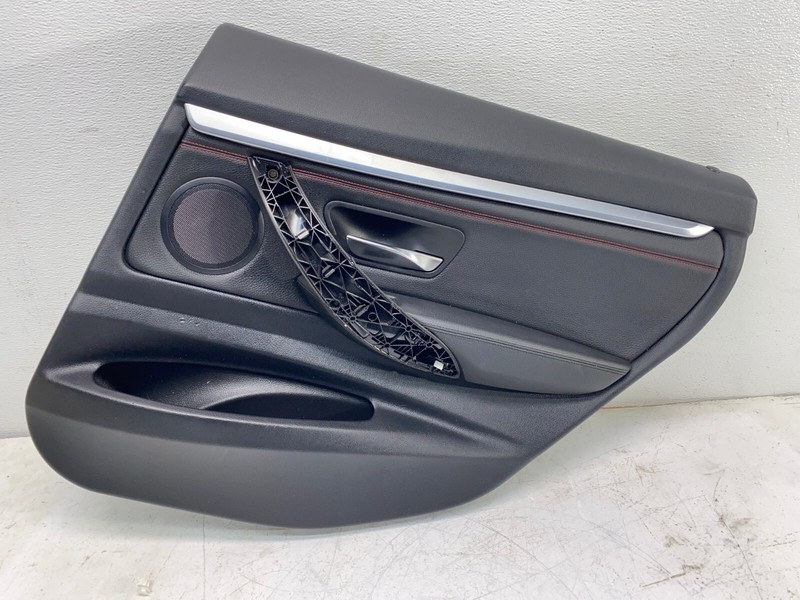 14-19 BMW F34 3 Series GT Rear Right Passenger Door Panel Leather Black Red OEM✅
