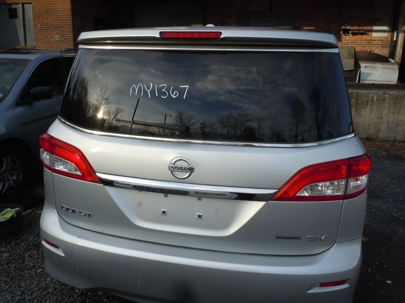 12-14 Nissan Quest SV Rear Hatch Liftgate Manual Lift W/ Rear View Monitor OEM