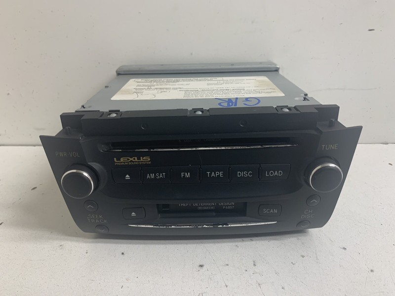 2006 Lexus GS300 Radio Stereo 86120-30D00-C0 6 Disc CD Cassette Tape P6857