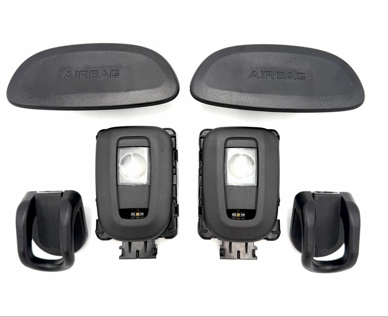 ✅19-26 RAM 1500 OEM CREW CAB COAT HANGERS LAMPS w/ PASSENGER RESTRAINT CAPS SET