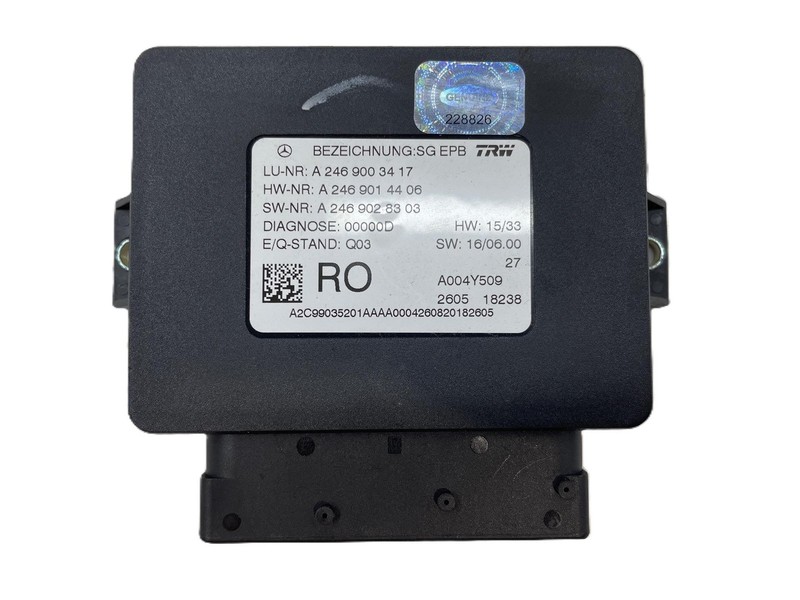 2017-2019 Infinity QX30 Electronic Parking Brake Computer Module A2469003417