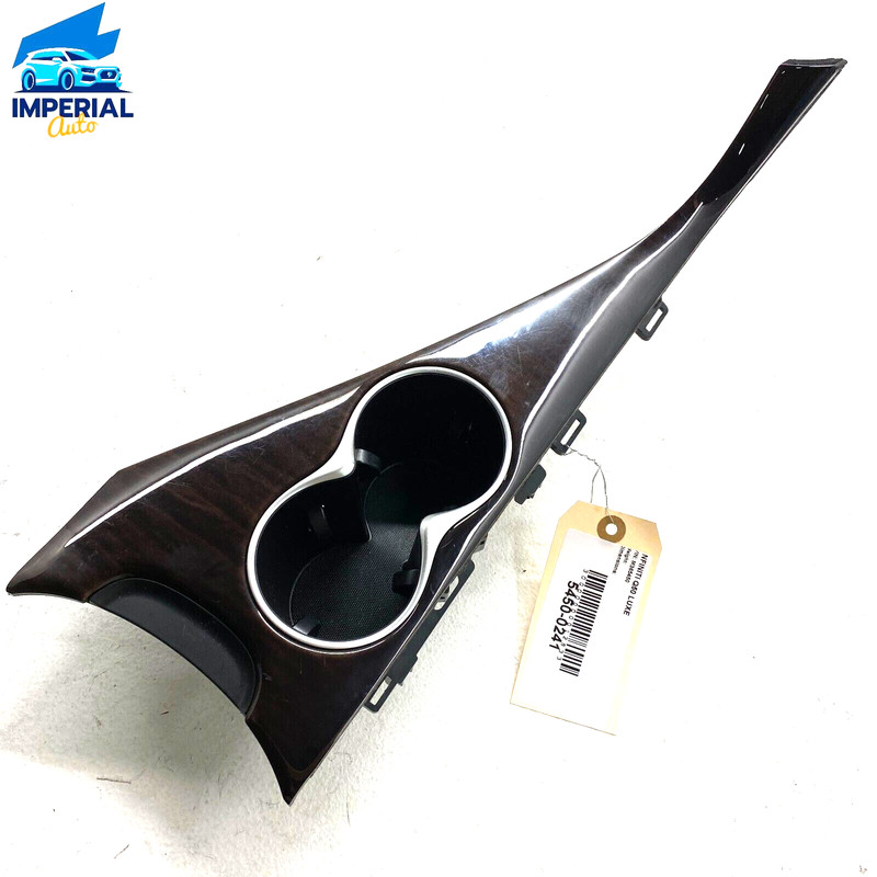 2018 INFINITI Q50 CENTER CONSOLE PANEL COVER TRIM PLATE & CUP HOLDER OEM