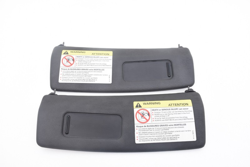2001 Audi TT Convertible Front Left Right Sun Visors Set Pair Black OEM KW89