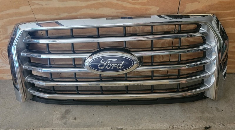 2015 2016 2017 FORD F-150 F150 XLT Complete Bumper Upper Grille W/ EMBLEM OEM