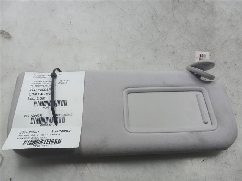 16-19 TOYOTA MIRAI PASSENGER SIDE SUN SHADE VISOR