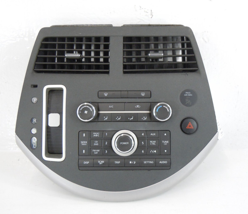 2007-2009 Nissan Quest AM FM Radio Climate Temperature ControlW/ Vents OEM