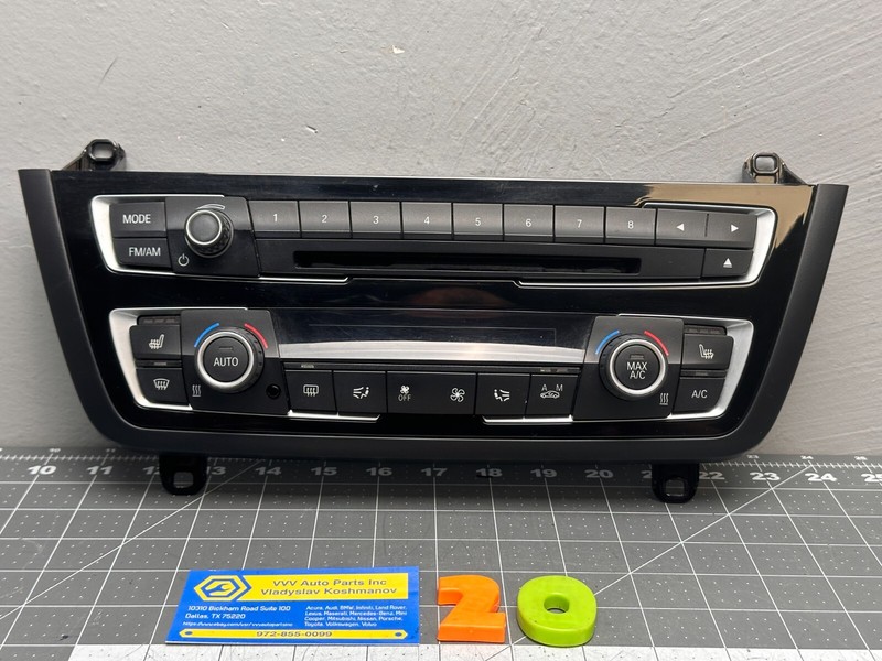 14-18 BMW F36 F30 F32 HVAC HEATER A/C AUTO CLIMATE CONTROL RADIO SWITCH PANEL OE