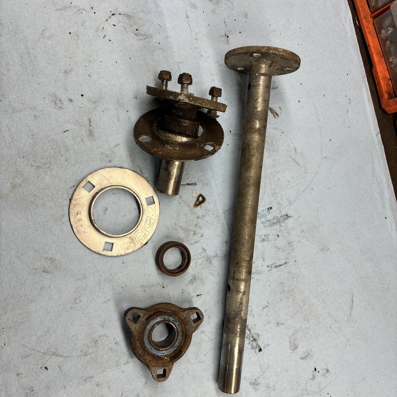 1970’s Vintage Snowmobile ski Whiz, 500SStrack, shaft, bearing carriers
