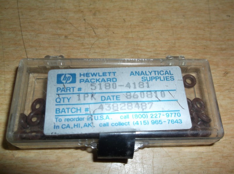 Hewlett Packard 5180-4181 Gas Chromatograph Spectrometer Agilient O-Rings Huge L