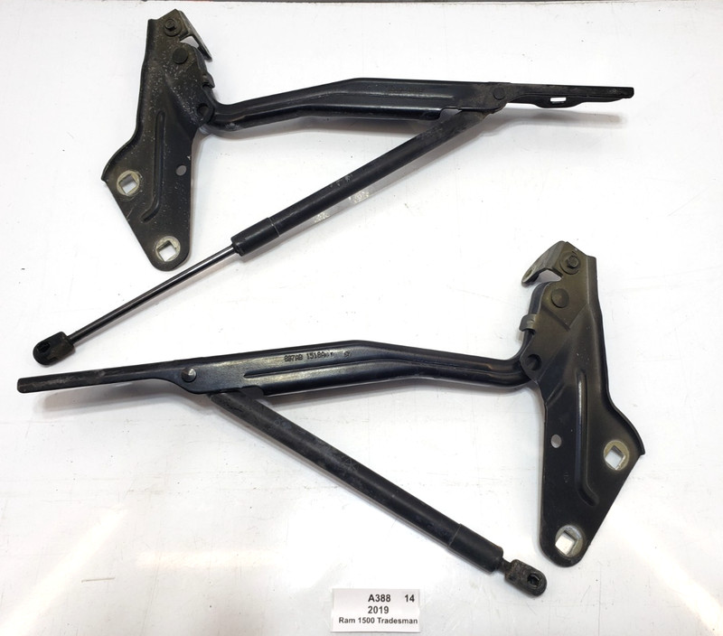 ✅ 19-24 OEM RAM 1500 Tradesman Front Left Right Side Hood Hinge Black SET