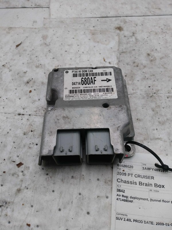 Used Air Bag Module fits: 2009 Chrysler Pt cruiser Air Bag deployment tunnel flo
