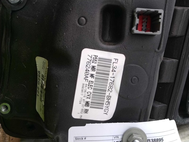 2015 Ford F150 Right Door Mirror Assembly Black OEM Used 312797 133K Miles
