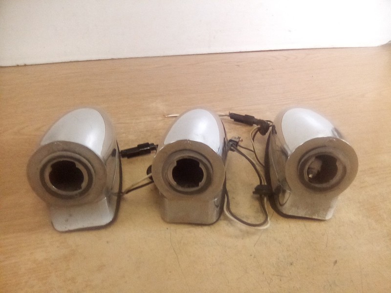 Lot Of 3 Mack 38M055M Bullet Torpedo Marker Lamp W/O Bulbs "Read Description"