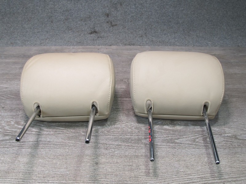 1998-2002 LEXUS J100 LX470 FRONT LEFT & RIGHT LEATHER SEAT HEADREST SET OF 2