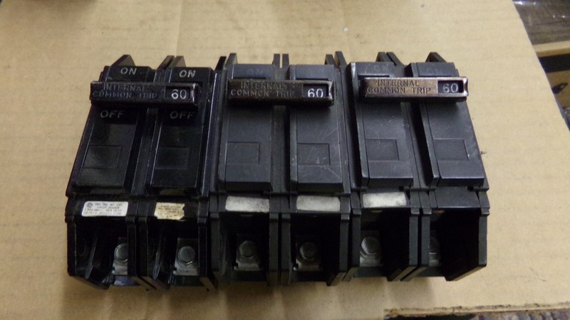 Circuit Breaker GE THQE 2-Pole 60A, Lot of 3 *FREE SHIPPING*