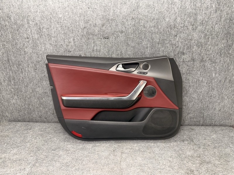KIA STINGER 2018-2023 OEM FRONT LEFT DRIVER DOOR PANEL ASSEMBLY (RED/BLACK)