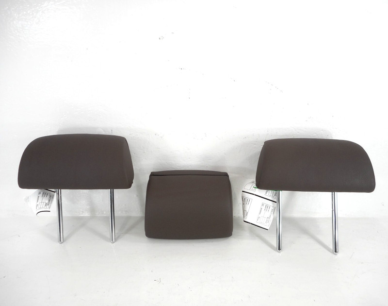 2012 12 BMW X5 Rear Headrest Set of 3 Left Right Center OEM Brown