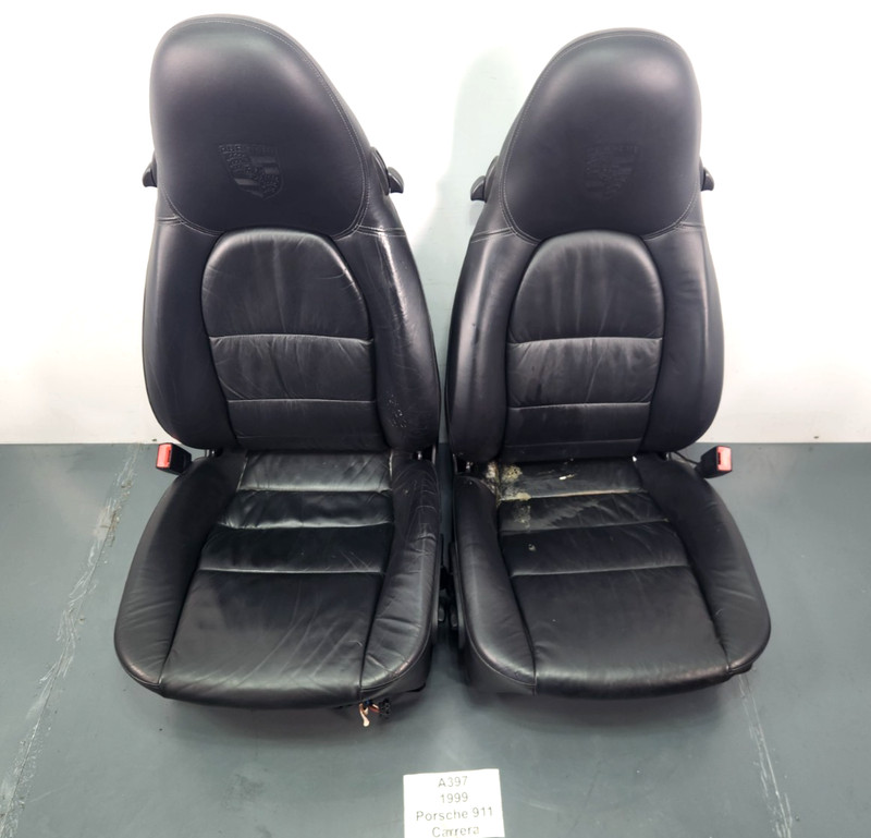 ✅ 99-05 OEM Porsche Carrera 986 911 996 Front Right Left Seat Leather Black SET*