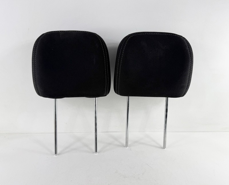 2012-2013 KIA SOUL Front Headrest Set Pair Black Cloth W/ White Stitching OEM