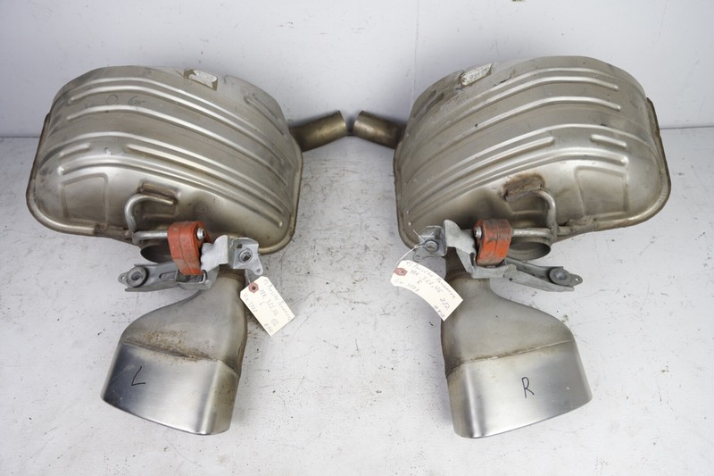 11-16 PORSCHE PANAMERA 970 3.6L LEFT & RIGHT EXHAUST MUFFLER W/ TIPS SET OEM 78K