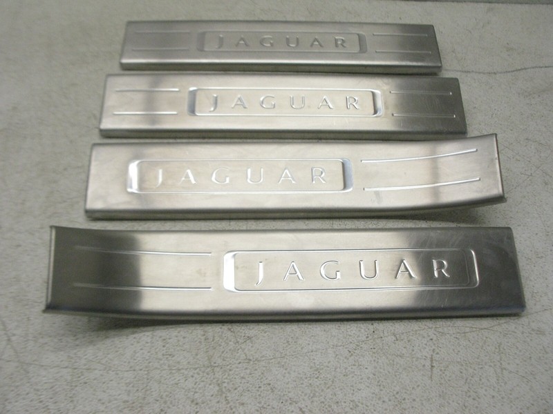 10-13 JAGUAR X351 XJL LONG DOOR SILL SCUFF PLATE SET LEFT RIGHT FRONT REAR OEM 0