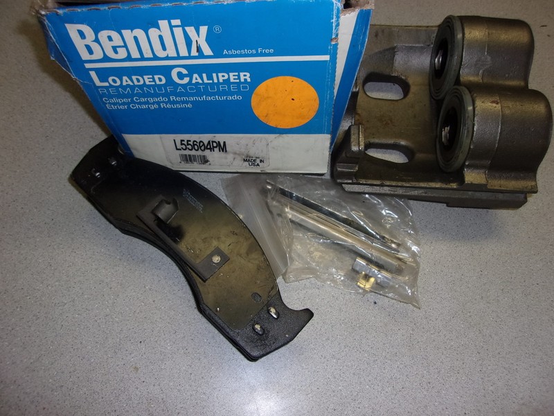 Bendix L55604PM Loaded Right Rear Disc Brake Caliper w/ Semi-Metallic Pads FR SH