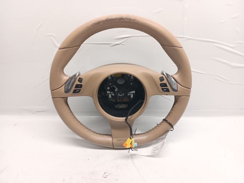 2011-14 Porsche Panamera Cayenne Steering Wheel Beige PDK Heated Notes*