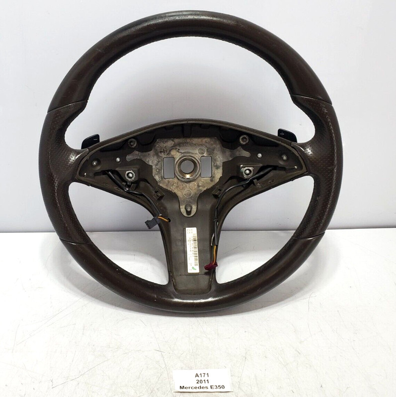 ✅2010-2011 OEM Mercedes A207 E350 E550 Steering Wheel Leather W/ Paddle Shifters