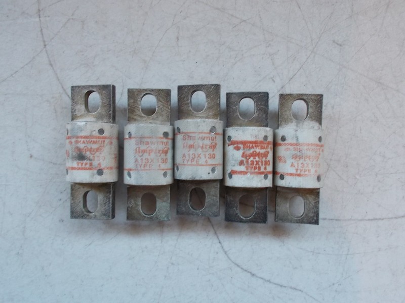Shamut A13X130 Type 4 130A 130-Amp Amptrap Fuses, Lot of 5 *FREE SHIPPING*