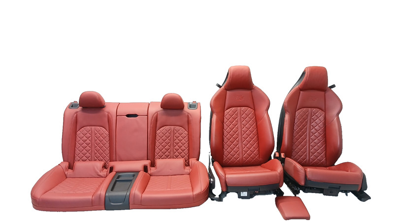 9k Miles 18-24 Audi B9 S5 A5 Coupe Front Rear Seat Red Driver Passenger 090325