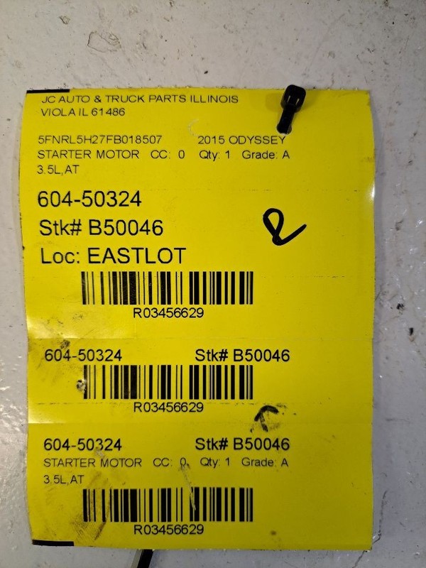 Starter Motor 6 Speed Denso Fits 16-20 PILOT 3456629