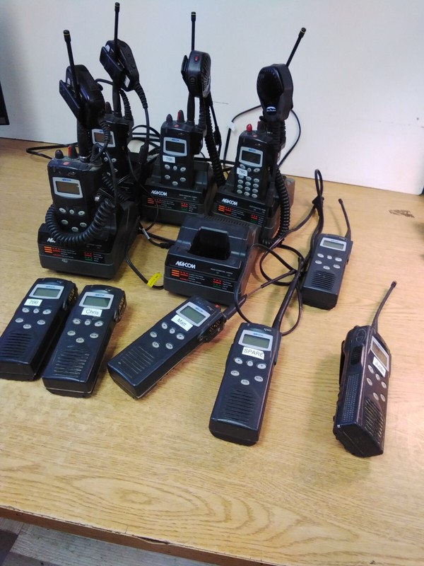 Lot Of 10 Macom P7100ip And 5 Chargers Ch-104560