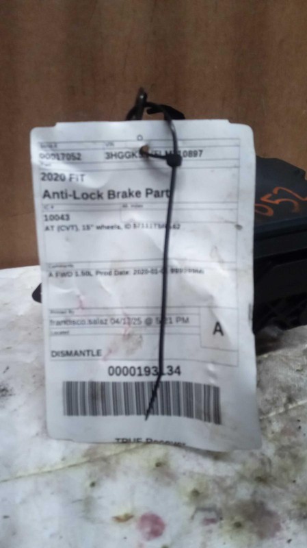 2020 Honda Fit ABS Hydraulic Assembly OEM 57111T5RA62 100K Miles