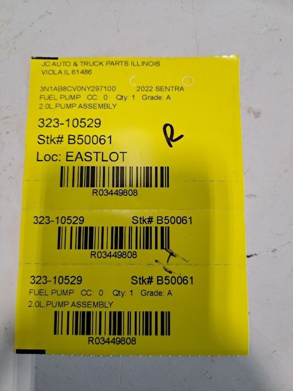Fuel Pump Fuel Tank Mounted Pump Assembly Fits 22-23 SENTRA 3449808