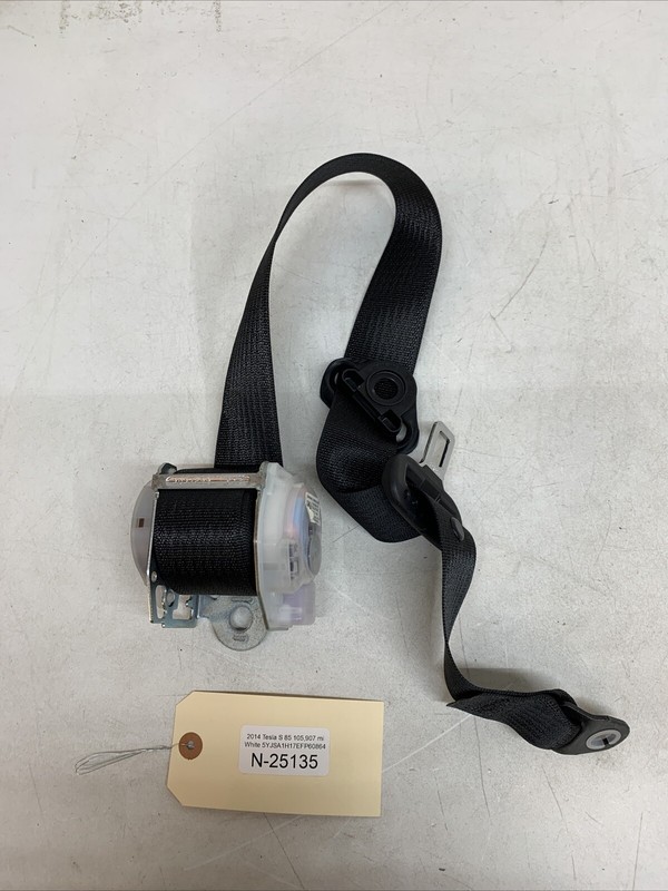 12-16 Tesla Model S REAR SEAT BELT RETRACTOR LEFT RIGHT 1023136-00-C 25135 B120