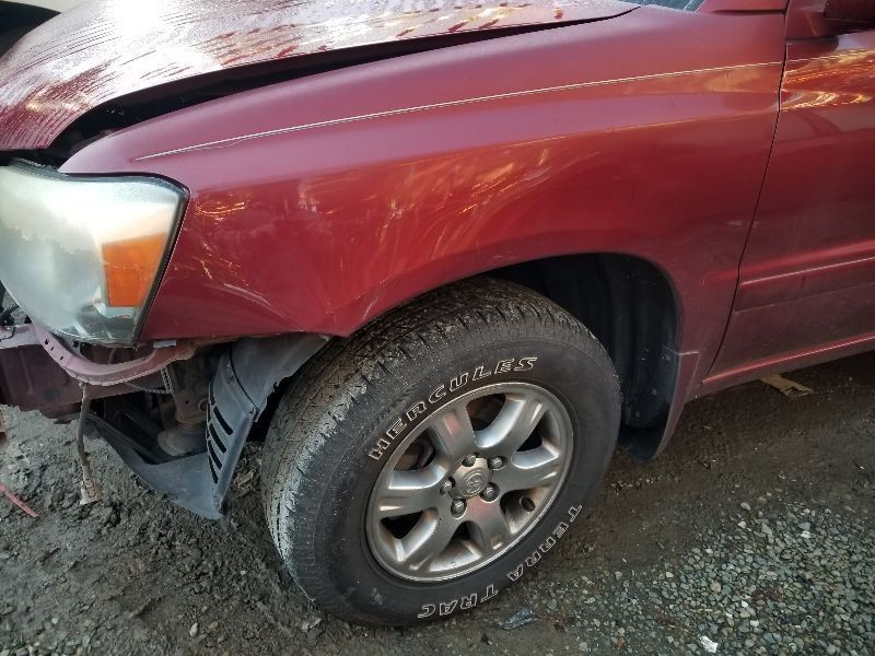 01 02 03 04 05 06 07 TOYOTA HIGHLANDER DRIVER LEFT FENDER RED-3Q3 MINOR DAMAGE