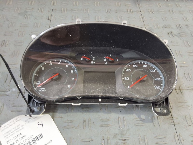 2017-2018 Chevy Malibu Speedometer Instrument Cluster 1.5L MPH 1 Color Display