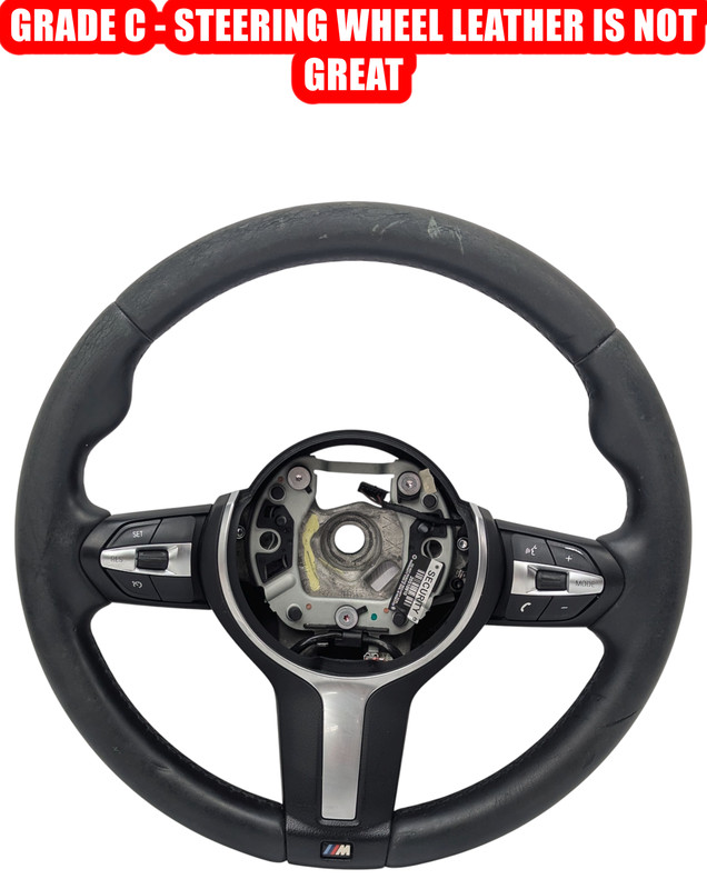 12-20 OEM BMW F22 F23 F30 F32 F33 F36 Steering Wheel M Sport Black Leather AT