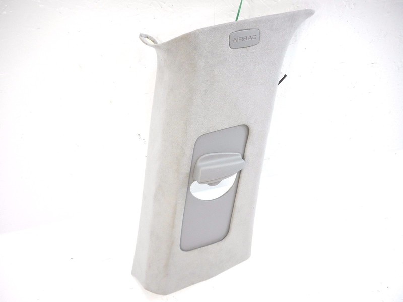 09 Porsche Cayenne S Rear Left Seat Belt Upper Pillar Trim Grey Alcantara OEM
