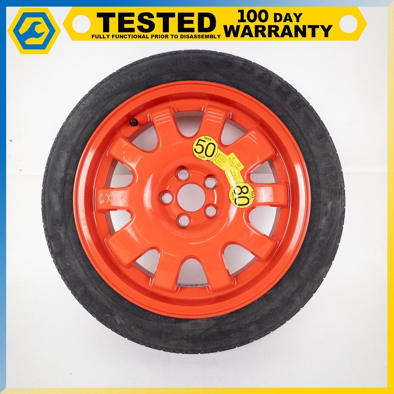04-22 JAGUAR XF X260 XK XJ EMERGENCY SPARE TIRE WHEEL DONUT RIM 135 80 18" OEM