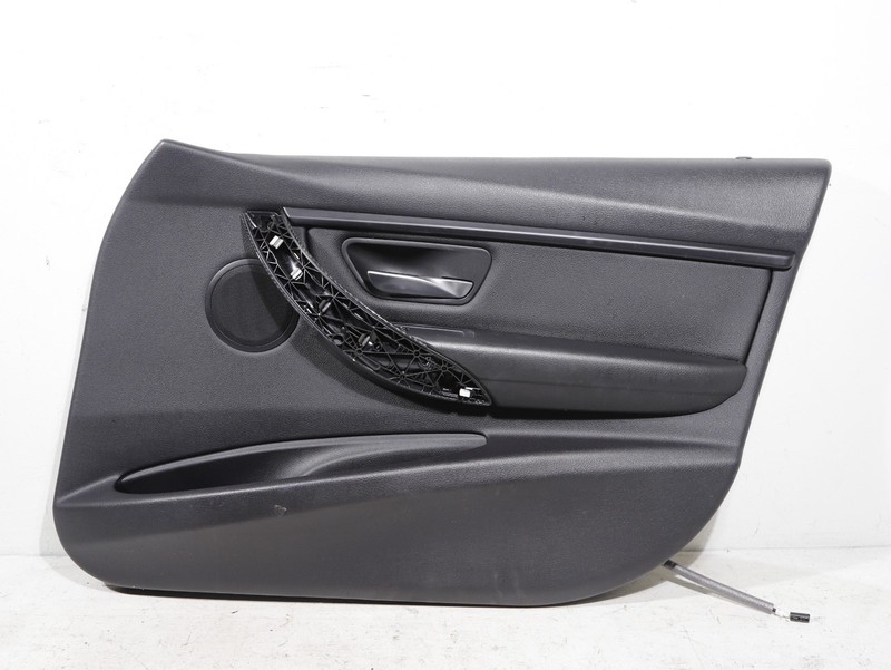 12-18 BMW F30 3 Series Front Right Interior Door Panel SensatecVinyl Black OEM