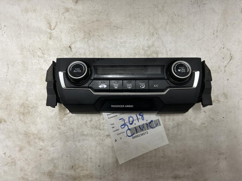 2018 HONDA CIVIC LX Heat AC Controller North America built 79600TBAA12 OEM 18
